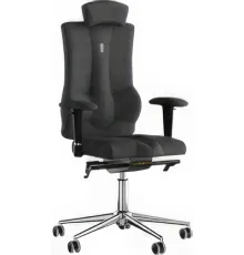 Офисное кресло Kulik System Elegance азур/хром, черный с подголовником