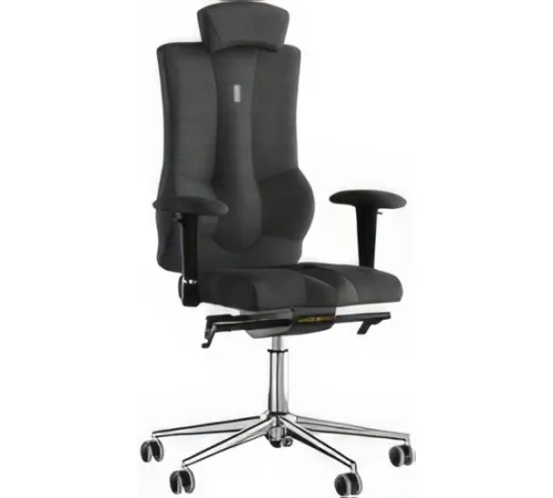Офисное кресло Kulik System Elegance азур/хром, черный с подголовником