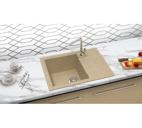 Кухонная мойка Berge BR-5850 песочный матовый