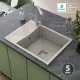 Кухонная мойка Polygran Blade 660 кремовый