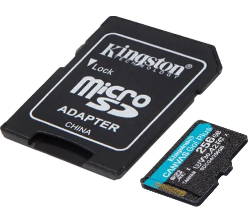 Карта памяти Kingston Canvas Go! microSDXC 256GB SDCG4/256GB с адаптером
