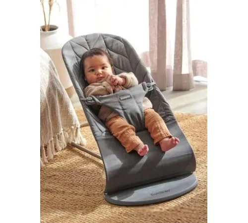 Шезлонг BabyBjorn Bliss Cotton Petal Quilt антрацит