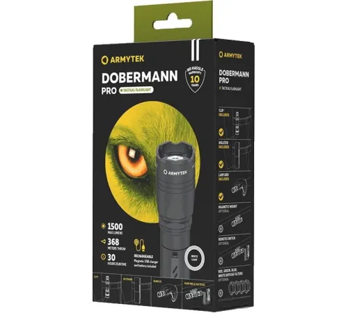 Фонарь Armytek Dobermann Pro Magnet USB белый