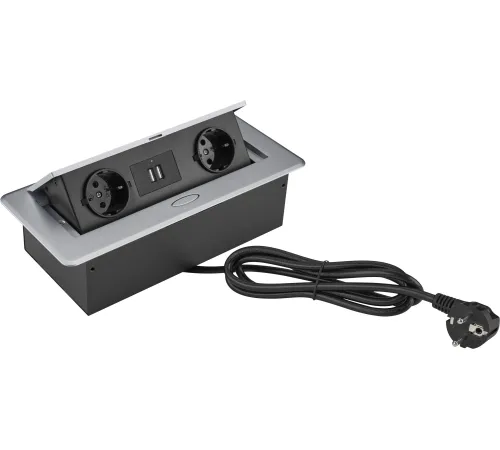 Сетевой фильтр CACTUS CS-SOCKET-EU/USBA-GY