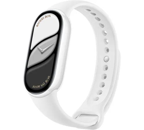 Фитнес-браслет Xiaomi Smart Band 10 M2459B1 белая керамика, с белым силиконовым ремешком, международная версия