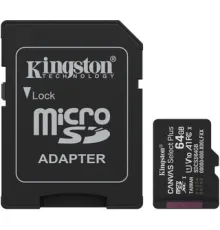 Карта памяти Kingston Canvas Select Plus microSDXC 64GB SDCS3/64GB с адаптером