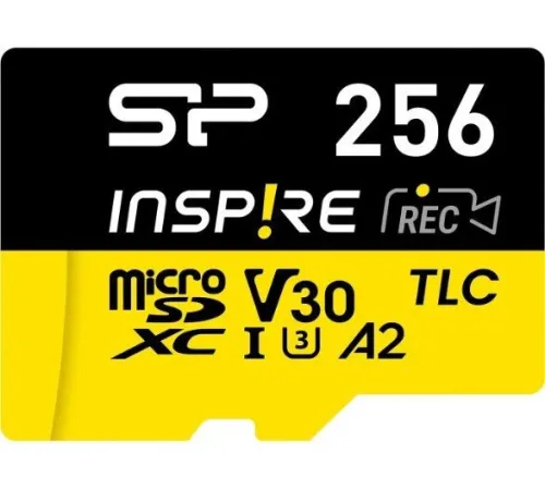 Карта памяти Silicon-Power Inspire microSDXC SP256GBSTXLA2V1NSP 256GB с адаптером
