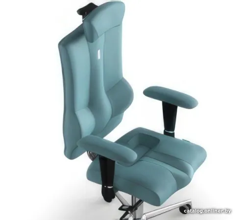 Офисное кресло Kulik System Elegance экокожа, синий с подголовником