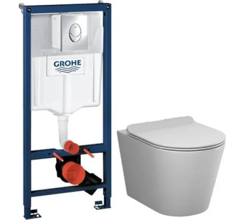 Унитаз подвесной AM.PM Sunny Flashclean C85C1701SC + GROHE Rapid SL 38721001