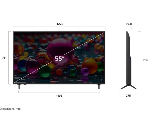 Телевизор LG UHD AI UA75 55UA75009LA