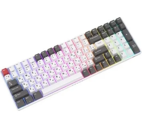 Клавиатура Royal Kludge RK100 RGB белый/серый, RK Red