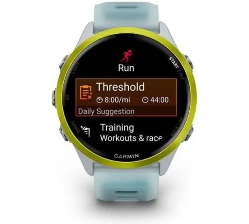 Умные часы Garmin Forerunner 570 47 мм серебристый/желтый