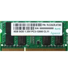 Оперативная память Apacer 8GB DDR3 SO-DIMM PC3-12800 AS08GFA60CATBGC