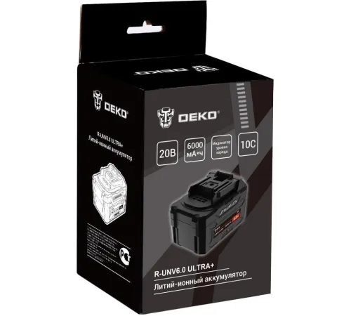 Аккумулятор Deko R-UNV6.0 Ultra+ 083-1019 20В/6 Ач