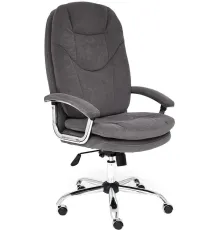 Кресло TetChair Softy LUX флок, серый