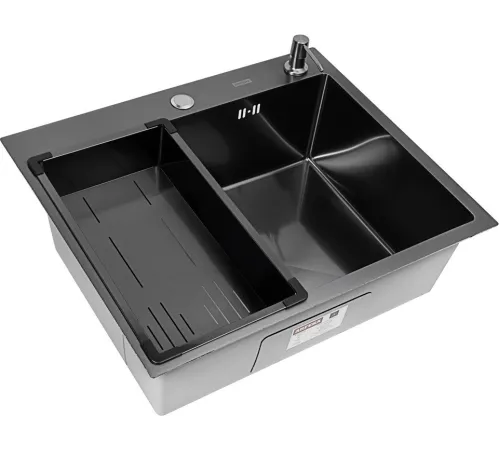 Кухонная мойка ARFEKA Eco AR мойка 600*500, коландер G, дозатор Black Decor Millet