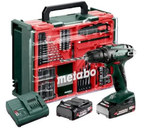 Дрель-шуруповерт Metabo BS 18 Set 602207710 с 2-мя АКБ, кейс