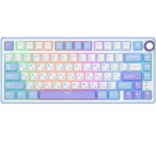Клавиатура Royal Kludge R75 RGB Taro Milk RK Silver