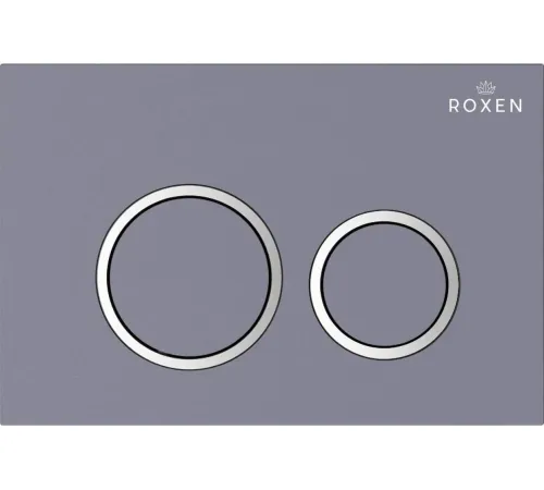 Унитаз подвесной Roxen Vine Tornado в комплекте с инсталляцией StounFix Dual Fresh 6 в 1 979012 кнопка: серый гранит
