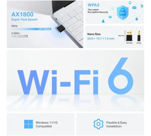 Wi-Fi адаптер TP-Link Archer TX20U Nano V1