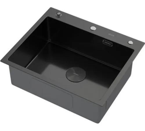 Кухонная мойка ARFEKA Eco AR 600*500 POP-UP BLACK PVD NANO DECOR MILLET GRAINS