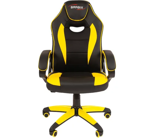 Кресло Brabix GM-162 черный/желтый