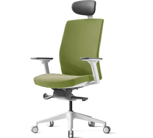 Кресло Bestuhl J2 White Pl с подголовником зеленый
