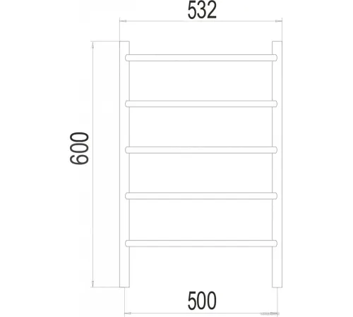 Полотенцесушитель Granula Виста 50x60 D32 кнопка