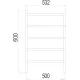 Полотенцесушитель Granula Виста 50x60 D32 кнопка