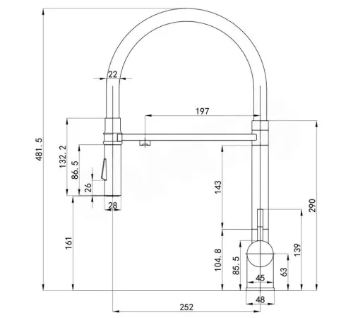 Смеситель Roxen Keit 500504GB-W