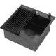Кухонная мойка ARFEKA ECO AR мойка 500*500 POP-UP, роллер-мат, дозатор BLACK DECOR VOLCANIC ROCK