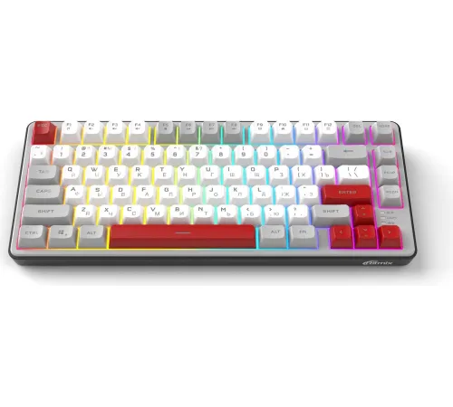 Клавиатура Ritmix RKB-681BL серый/белый