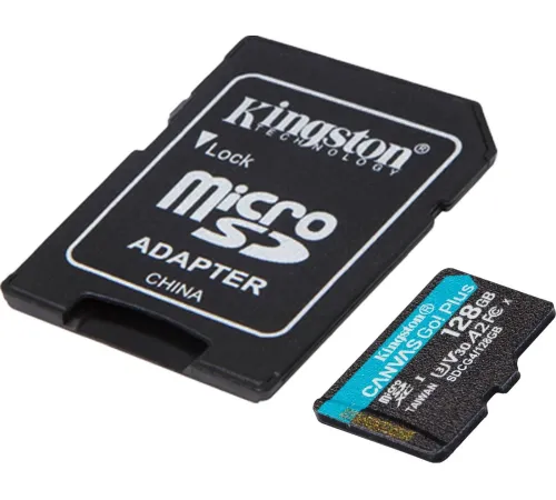 Карта памяти Kingston Canvas Go! microSDXC 128GB SDCG4/128GB с адаптером