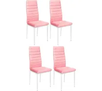 Стул Mio Tesoro Джия DC-060KD 4 шт, розовый/белый