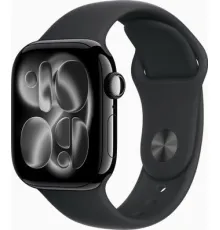 Умные часы Apple Watch Series 11 42 мм алюминиевый корпус, черный/черный, спортивный силиконовый ремешок S/M