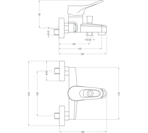 Смеситель Deante Vero Bow 011M