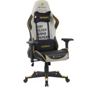 Игровое геймерское кресло Evolution Tactic PRO Special edition D2 черный/серый/желтый