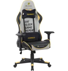 Игровое геймерское кресло Evolution Tactic PRO Special edition D2 черный/серый/желтый