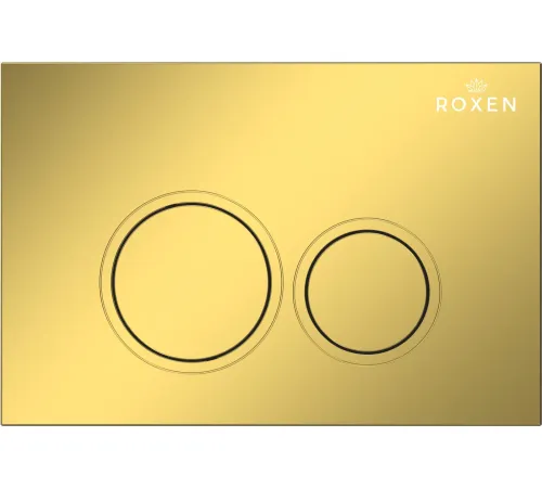 Унитаз подвесной Roxen Royal Matt в комплекте с инсталляцией StounFix Dual Fresh 6 в 1 968254 кнопка: золото