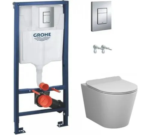Унитаз подвесной AM.PM Sunny Flashclean C85C1701SC + GROHE Rapid SL 38772001