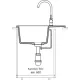 Кухонная мойка GranFest Urban GF-UR-658L темно-серый