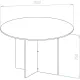 Офисный стол для переговоров МДК СП-К круглый 1200x1200x750 белый
