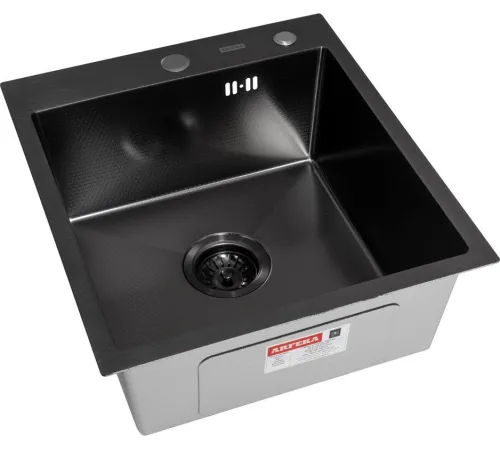 Кухонная мойка ARFEKA ECO AR 450*500 BLACK PVD NANO DECOR