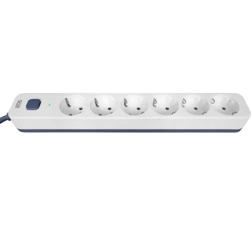 Стабилизатор Powercom SP-06W 5м, 6 розеток, белый/серый