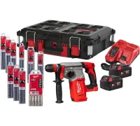 Перфоратор Milwaukee M18 BLHX100P-502P 4933498243 с 2-мя АКБ, кейс, набор оснастки