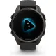 Умные часы Garmin Fenix 8 Sapphire 43мм титановый угольно-черный DLC, пепельно-серый ремешок
