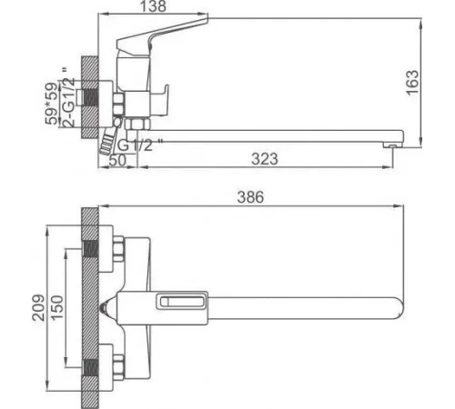 Смеситель Ledeme L2292