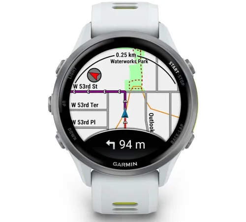 Умные часы Garmin Forerunner 970 47 мм белый/зеленый