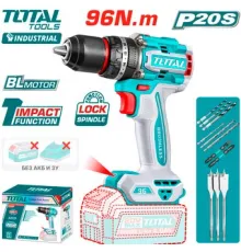 Ударная дрель-шуруповерт Total TIDLI209681 без АКБ