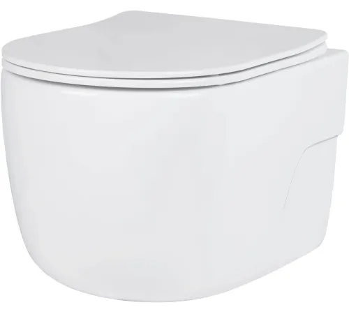 Унитаз подвесной Roxen Porto в комплекте с инсталляцией StounFix Dual Fresh 6 в 1 968445 кнопка: сатин